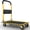 Yellow, variant on Heavy Duty Foldable Push Cart Dolly | 330 lbs. Capacity | Upgraded Collapsible Hand Truck Folding Platform with Swivel Wheels | Flat Bed Moving Wagon | Space Saving Push Handle (White)