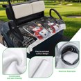 thumbnail image 5 of Golf Cart Seat Covers for 2 Seater,Black Christmas Microfiber Cart Seat Towel Blanket,Winter Snowman Xmas Tree Snowflake Absorbent Breathable Non Slip Bench Seats Protector for Golf Course 51"x31", 5 of 9