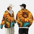 thumbnail image 4 of Lsque Deep Yellow Colorful Sunflower UPF 50+ Lightweight Sun Protection Men's Women's Long Sleeve Shirt, Hoodie Performance -3X-Large, 4 of 9