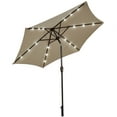 thumbnail image 5 of Gymax 9 ft Patio Table Market Umbrella Yard Outdoor w/ Solar LED Lights Tan, 5 of 8