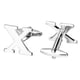 thumbnail image 1 of Gemelos Iniciales de Tono Plateado para de Bodas para Hombres - Gemelos con Letras Del X, 1 of 6