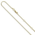 thumbnail image 2 of Diamond2Deal Collier Chaîne Réglable 1+1 Po en Or Jaune 14K.95 mm pour Femmes 20 Pouces, 2 of 6