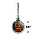thumbnail image 4 of I Love Cheese Puffs Hand Print and Crumbs Funny Antiqued Charm Clothes Purse Suitcase Backpack Zipper Pull Aid, 4 of 4