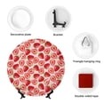 thumbnail image 4 of Picia Cute Strawberry Pattern Bone China Decorative Plate – Wall Decor with Stand and Adhesive, Elegant Ornament for Living Room, Office, or Entryway-10in, 4 of 6