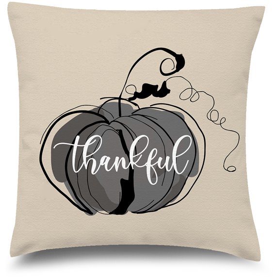 Awkward Styles Thanksgiving Decorative Pillow Covers Thankful Pumpkin Throw Cushion Case