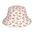thumbnail image 3 of Daiia Dachshund Dog Puppy Pattern Bucket Hat - Trendy Cotton Sun Hat for Beach, Golf, Fishing - Fun Outdoor Vacation Boonie for Men and Women, 3 of 9