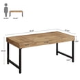 thumbnail image 5 of Finmind 55" Rustic Industrial Executive Office Desk, Simple, Strong Metal Framed Writing & Laptop Table, Multi-purpose Home & Business Workstation, 5 of 7