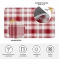 thumbnail image 3 of Red Checkered Door Mat Indoor Outdoor, Red White Plaid Farmhouse Non Slip Welcome Mat with Rubber Backing, Absorbent Fabric Front Door Mats Entryway Rug for Home Patio Entrance 20"x31.5", 3 of 8