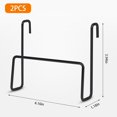 thumbnail image 2 of baomifa-Crock Pot Lid Holder, Slow Cooker Lid Holder, Lid Pocket Slow Cooker Lid Holder, Stainless Steel Lid Holder, Make Sure the Lid Does Not Touch the Table Top(2 PACK, Black), 2 of 4
