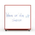 thumbnail image 5 of Tot Mate Children's Mobile Locker with Dry Wipe Board, Classroom Furniture, Red, 48"W x 20"D x 48"H, 5 of 6