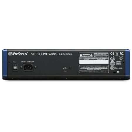 Presonus Hardware 339638 StudioLive AR12c 12-Channel USB-C Compatible Audio Interface, Analog Mixer & Stereo SD Recorder