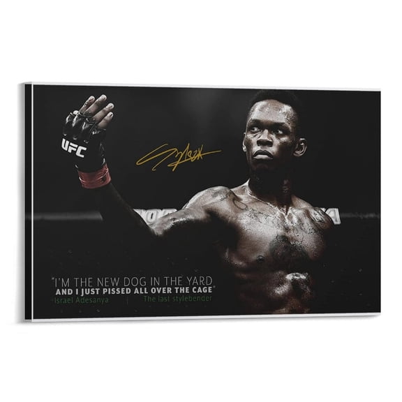 Israel Adesanya Poster Boxing Picture Canvas Poster Art Poster Canvas Painting Decor Wall Print Photo Gifts Home Modern Decorative Posters 08x12inch(20x30cm)