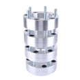 thumbnail image 3 of Gsuatey 4pcs Silver 2in Wheel Adapter 6x5.5in to 5x5.5in Wheel Spacer 108mm Center Bore 14X1.5 Bolt Flange, 3 of 12
