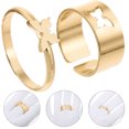 thumbnail image 1 of FENGGUIQU 2Ud Anillos Decorativos En Cobre Dorado Para Estilo Simple Y Moderno, 1 of 7