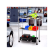 thumbnail image 4 of 3 - tier heavy - duty rolling utility cart con handle bar: commercial - grade steel service cart on wheels para kitchen, 4 of 5