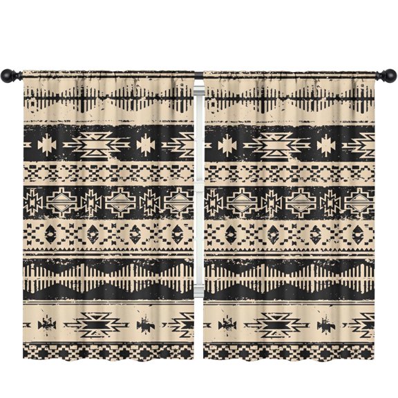 Blackout Kids Curtains,Boho Bohemia Geometric Line Art Childrens Insulated Curtains Set Of 2,Bedroom Essentials,Toddler Room Decor 52"x84"(132x213cm)
