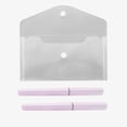 thumbnail image 3 of Langgg Stationery Storage PP Bag Cards Files Paper Pencil Eraser Storage Organizer Case Pouch, Transparent, Horizontal Type, 3 of 6