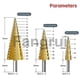 thumbnail image 4 of For Step Drill Bit Set 3pcs Titanium Step Drill Bits Metric, 4 of 4