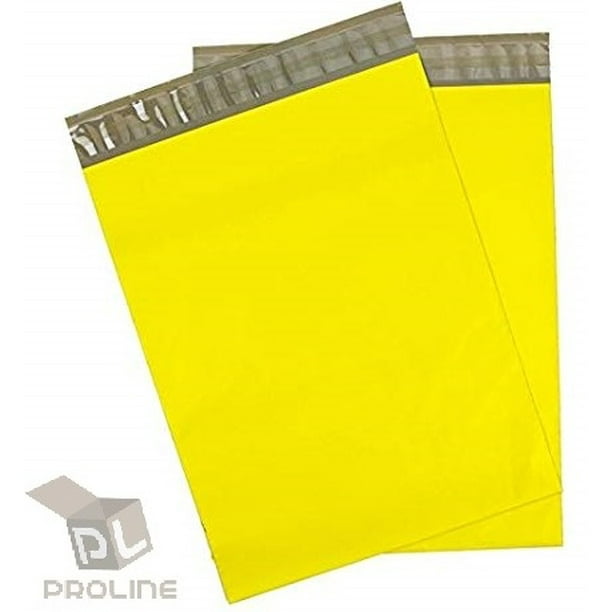 ProLine® 9x12 Yellow Poly Mailers Self Sealing Shipping Envelopes Plastic Bags 2.5 Mil (100