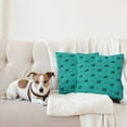 thumbnail image 4 of Ambesonne Teal Throw Pillow Cover 2 Pack, Kittens Pink Hearts, 18", Teal Pink Dark Blue, 4 of 5