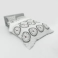 thumbnail image 3 of Ambesonne White Bedding Set 3 Pcs, Clocks and Black Numbers, Twin XL, Black White, 3 of 3