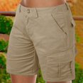 thumbnail image 2 of Women's Loose Cargo Shorts High Waisted Loose Shorts Sports Workout Pockets Shorts, 2 of 4