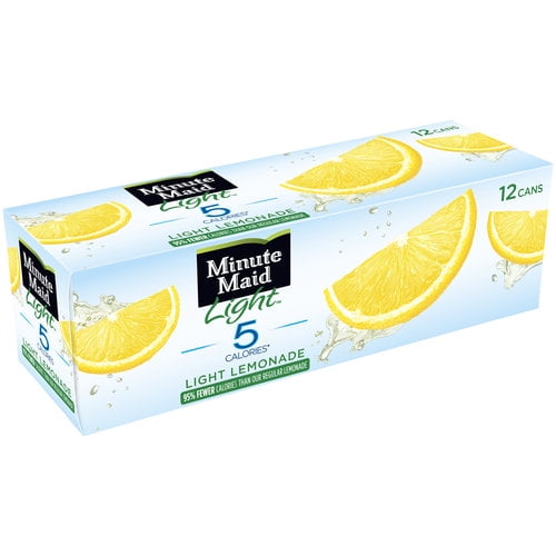 Minute Maid Light Lemonade 12 Fl Oz 12 Count Walmart Com