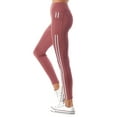 thumbnail image 4 of Jvini Women's High Waisted Active Leggings With Side Stripe & Tech Pockets For Yoga Workout Running, 4 of 5