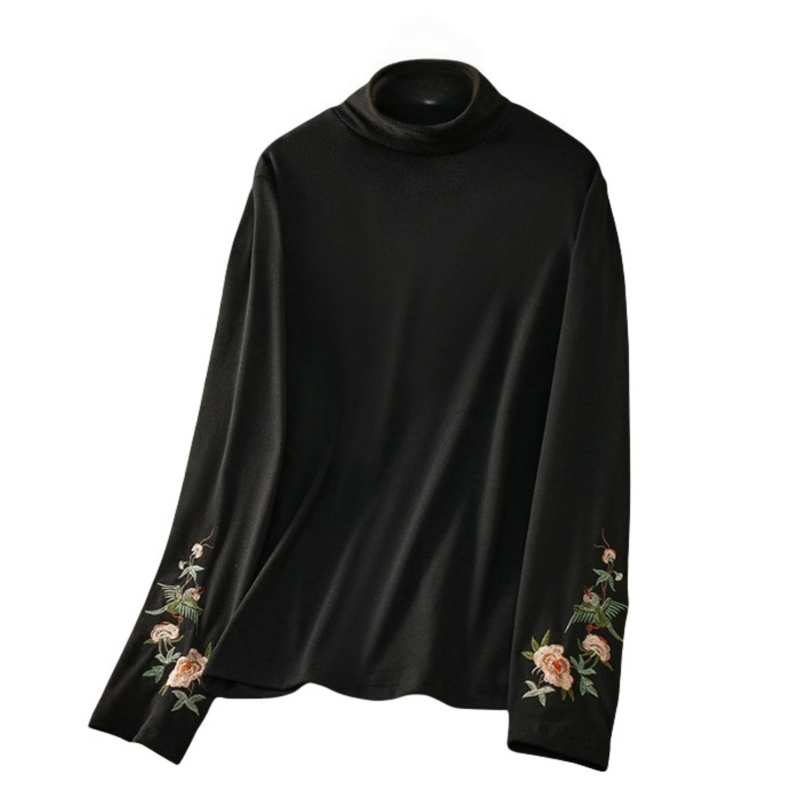 Holzkary Women's Long Sleeve Mock Turtleneck Tops, Lightweight