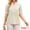Apricot, variant on DARING DIVA Women's Button Down Cotton Short Sleeve V Neck Casual Tunic Blouse S Apricot
