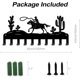 thumbnail image 3 of Ganchos de pared de vaquero, llavero de cactus, ganchos decorativos desérticos, perchero de hierro, decorativos para montar en la pared con 10 ganchos., 3 of 9