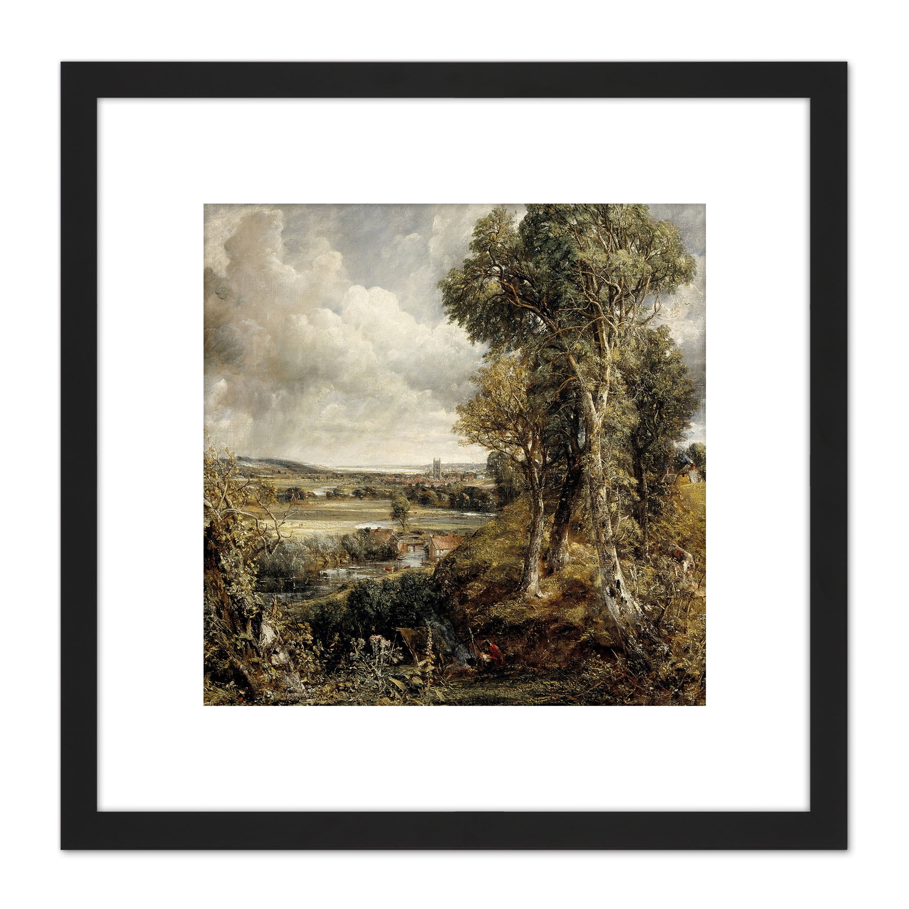 John Constable The Vale Of Dedham 8X8 Inch Square Wooden Framed Wall ...