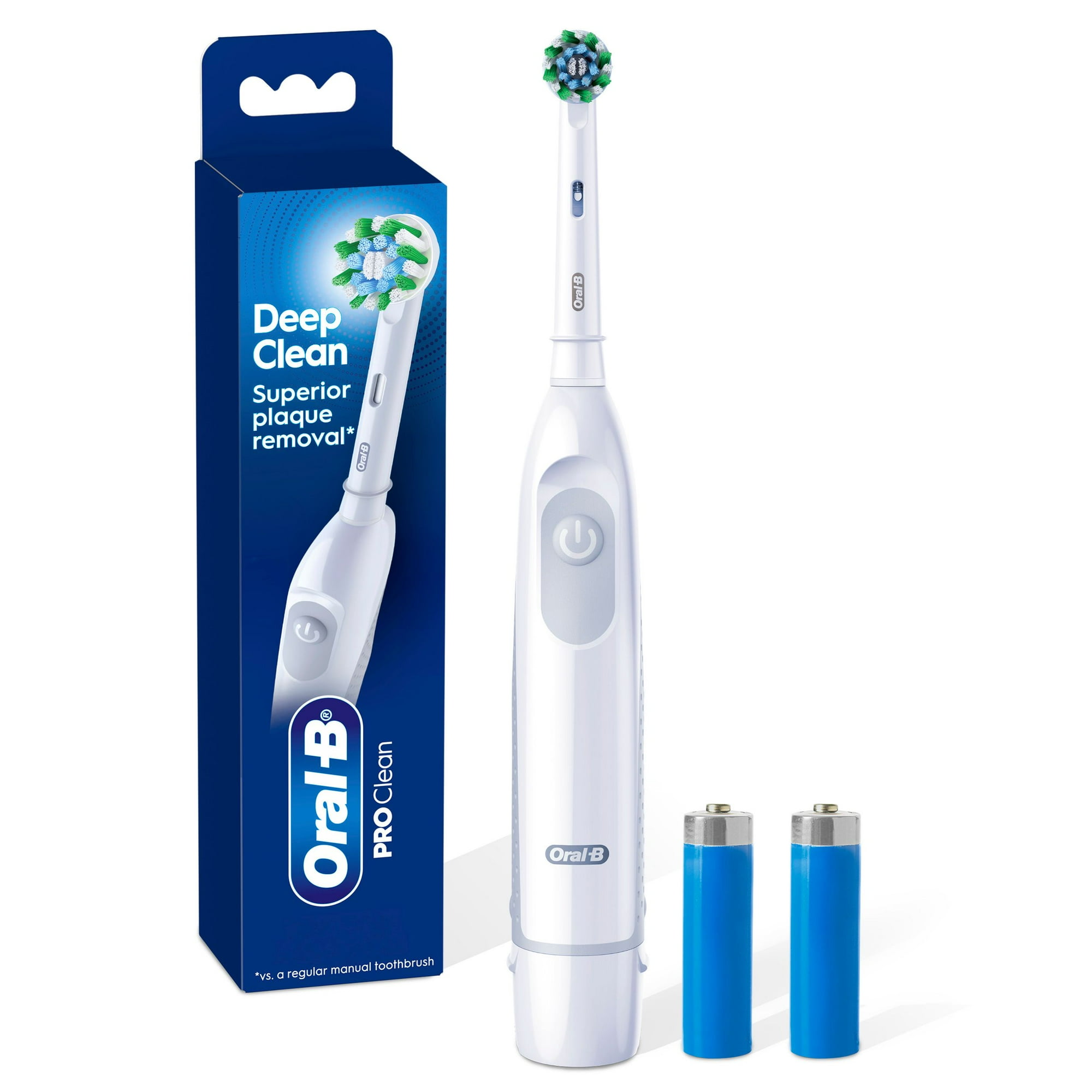 Oral B Pro Clean Battery Toothbrush, Deep Clean - White, with (1