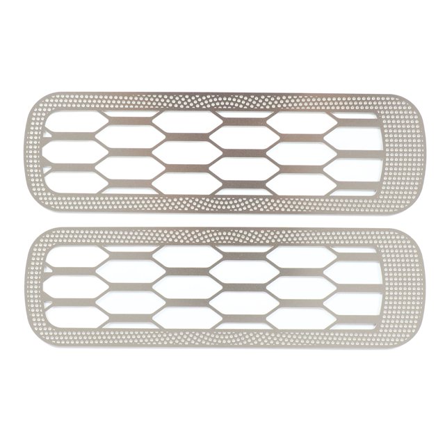 BOROCO Rejilla De Luz Antiniebla Delantera, 2 Piezas Cubierta De Malla Protectora De Luz Antiniebla Delantera Reemplazo Adhesivo De Acero Inoxidable Para Land Rover Defender L663 2020?2022