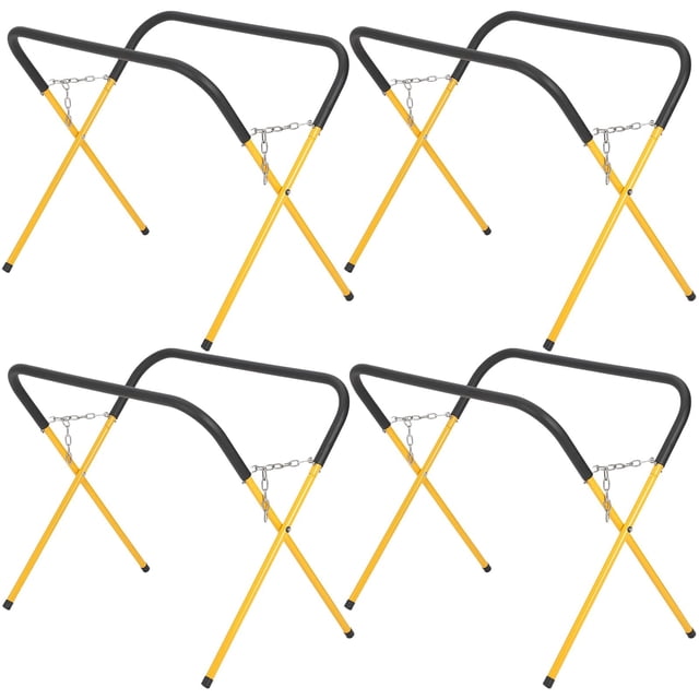Yeshouse Soporte de trabajo portátil de 4 piezas, soporte de trabajo plegable con capacidad para 8000 libras, banco de trabajo para parachoques, guardabarros, puertas, capós, garaje y taller