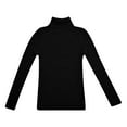 thumbnail image 4 of RMGVDSD Women's Turtleneck Long Sleeve Sweaters Autumn Winter Casual Basic Thermal Underwear Tops Solid Color Casual Basic Sweater Clothes /Black, 4 of 9
