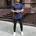 thumbnail image 2 of Men Super Stretch Skinny Denim Jeans Pants Ripped Distressed Trouser Bottoms, 2 of 3
