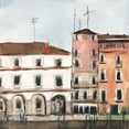 thumbnail image 2 of Dixon, Samuel 26x26 Gold Ornate Wood Framed with Double Matting Museum Art Print Titled - Along the Venice Facade, 2 of 4