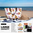 thumbnail image 5 of Beach Bag - Funny Fish Shaped Ice Cream Large Beach Tote Bag, Beach Bags For Women With Zipper Beach Essentials, Swim Pool Bag Large Tote, 5 of 7