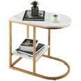 thumbnail image 1 of Costway C-shaped Side Table 2-Tier End Table with Storage Modern Compact Snack Table, 1 of 9
