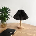 thumbnail image 2 of Korean Style Pleated Lamp Shade E27 Ceiling Lamp Shade Cloth Fabric Shade Barrel Black, 2 of 7