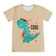 thumbnail image 3 of LUOGENLI Boys Dinosaur Print T Shirt and Shorts Outfits Set for Casual Wear and Sports Outfits for Boys 2025 under 20 Light Yellow 4-5 Years, 3 of 4