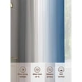 thumbnail image 3 of Gray Blue Sheer Curtains for Living Room Bedroom Modern Gradient Geometric Sheer Curtains 84 Inch Long 2 Panels Set Light Filtering Curtain Window Treatments Drapes for Dining Room, 3 of 6