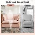 thumbnail image 6 of Leumius 47.2" Oversized Accent Chair with Dual-Port Charging,Modern Chenille Single Sofa with Throw Pillowsand Deep Wide Seat,Upholstered Armchair for Living Room&Apartment,Pink, 6 of 11
