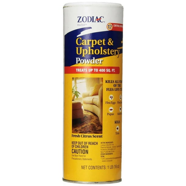 Zodiac Flea Control Carpet & Upholstery Powder 16 oz