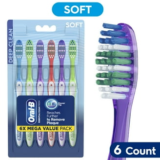 Oral−B D7015266XC Oral-B Indicator Max Toothbrushes, Indicator Bristles, Medium, 6
