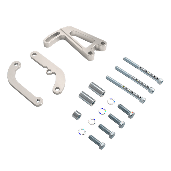 Power Steering Pump Bracket for SBC Chevy 327 350 383 LWP Saginaw Polished Aluminum