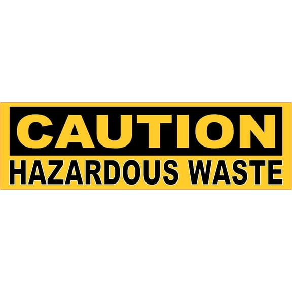 10in x 3in Caution Hazardous Waste Magnet