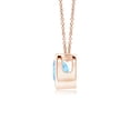 thumbnail image 2 of ANGARA Natural Bezel-Set Solitaire Heart Aquamarine Pendant in 14K Rose Gold for Women (Size-4mm) | March Birthstone, Birthday, Anniversary, Jewelry Gift for Women | Natural Aquamarine Necklace, 2 of 7