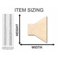 thumbnail image 2 of Unfinished Wood Speaker Symbol Shape - Music - Craft - up to 46" DIY 6" / 1/8", 2 of 3